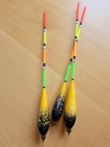 Waggler floats with - , stripey